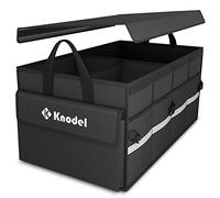 K KNODEL Car Boot Organiser with Foldable Cover, Car Storage Box and Bag, Large Boot Tidy, Car Organiser for Vehicle and Suv (Medium, Black)