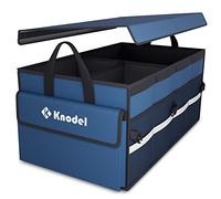 K KNODEL Car Boot Organiser with Foldable Cover, Car Storage Box and Bag, Large Boot Tidy, Car Organiser for Vehicle and Suv (Medium, Blue)