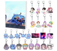 K-Kpop D-Demon H-Hunters Advent Calendar, Keychain Countdown Calendar with 24PCs Cute Keychain Toys, 24 days Advents Halloween Christmas Countdown Calendars Blindbox for Kids Adult Gifts Ornaments