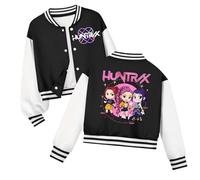 K-kpop D-Demon H-Hunters Girls Boys Baseball Jacket Cute Anime Film Character Prints Long Sleeve Oversized Sweatshirts with Pockets Anime Graphic Bomber Jacket Streetwear for Students Boys Girls