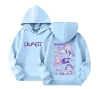K-KPop D-Demon H-Hunters Hoodies for Kids Girls Boys, H-Huntrix Hip Hop K pop Hunter Costume Hoodies, K Pop D-Demon H-Hunters Merch Y2k Pullover Carton Print Sweatshirt