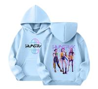 K-KPop D-Demon H-Hunters Hoodies for Kids Girls Boys, H-Huntrix Hip Hop K pop Hunter Costume Hoodies, K Pop D-Demon H-Hunters Merch Y2k Pullover Carton Print Sweatshirt