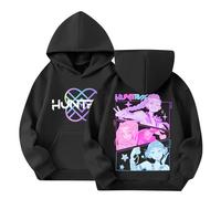 K-KPop D-Demon H-Hunters Hoodies for Kids Girls Boys, H-Huntrix Hip Hop K pop Hunter Costume Hoodies, K Pop D-Demon H-Hunters Merch Y2k Pullover Carton Print Sweatshirt