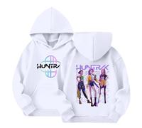 K-KPop D-Demon H-Hunters Hoodies for Kids Girls Boys, H-Huntrix Hip Hop K pop Hunter Costume Hoodies, K Pop D-Demon H-Hunters Merch Y2k Pullover Carton Print Sweatshirt