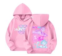 K-KPop D-Demon H-Hunters Hoodies for Kids Girls Boys, H-Huntrix Hip Hop K pop Hunter Costume Hoodies, K Pop D-Demon H-Hunters Merch Y2k Pullover Carton Print Sweatshirt
