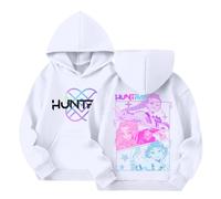 K-KPop D-Demon H-Hunters Hoodies for Kids Girls Boys, H-Huntrix Hip Hop K pop Hunter Costume Hoodies, K Pop D-Demon H-Hunters Merch Y2k Pullover Carton Print Sweatshirt