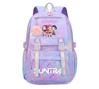 K-KPop D-Demon H-Hunters Kids School Backpack, Cool Teen Character Prints School Bag for Students Boys Girls Fans Travel Vacation, Daypacks with Zipper, Lightweight and Stylish, Rucksack for Schools