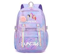 K-KPop D-Demon H-Hunters Kids School Backpack, Cool Teen Character Prints School Bag for Students Boys Girls Fans Travel Vacation, Daypacks with Zipper, Lightweight and Stylish, Rucksack for Schools