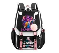 K-KPop D-Demon H-Hunters Kids School Backpack, Cool Teen School Bag for Students Boys Girls Fans, Fashion Simple Daypacks with Zipper, Lightweight and Stylish, Rucksack for Schools Travel Vacation
