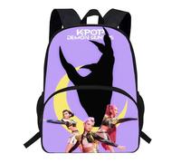 K-KPop D-Demon H-Hunters School Backpack Casual Cool Teen School Bag for Girls Boys, Fashion Simple Daypacks with Zipper, Lightweight and Stylish, Cool Rucksack for Schools Travel Vacation