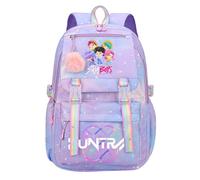 K-KPop D-Demon H-Hunters School Backpack, Cool Rucksack for Schools, Cool Teen Character Prints School Bag for Students Boys Girls Fans Travel Vacation, Daypacks with Zipper, Lightweight and Stylish