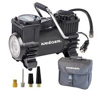 K KRIËGER Air Compressor Portable Tire Inflator, 12V DC Air Pump for Car Tires with Digital Tire Pressure Gauge, 120 Max PSI, Preset Pressure Feature, Led Lights & LCD Display - Includes Storage Bag