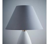 K Living 10" Grey Textured Linen Fabric Coolie Lampshade Modern Table Lamp And Floor Lamp Cone Light Shade