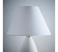K Living 10" White Textured Linen Fabric Coolie Lampshade Modern Table Lamp And Floor Lamp Cone Light Shade