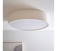 K Living Crete 45Cm 3 Light White Velvet Drum Shade