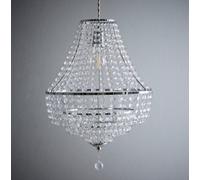 K Living Freya Chrome And Clear Acrylic Breads Light Pendant