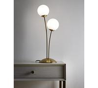 K LIVING Mabel 2 Light Satin Brass Table Lamp