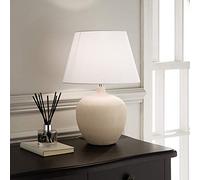 K LIVING Table Lamp Pink Glazed Ceramic Base and White Fabric Coated Shade