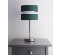 Table Lamp with Layer Fabric Light Shade Forest Green