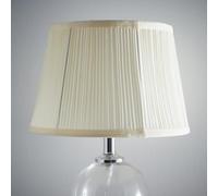 K LIVING Traditional Mushroom Light Shade for Modern Table Lamps and Floor Lamps in Cream | Ambient Lamp Shade for Home | Faux Silk Textured Fabric Lampshade for Ceiling Pendant in Beige (14")