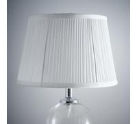 K LIVING Traditional Mushroom Light Shade for Modern Table Lamps and Floor Lamps in White | Ambient Lamp Shade for Home | Faux Silk Textured Fabric Lampshade for Ceiling Pendant (14")