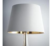 K LIVING Velvet Tapered Lampshade for Modern Table Lamps and Floor Lamps in Cream | Traditional Cotton Textured Fabric Cone Light Shade for Ceiling Pendant in Beige | Lamp Shade for Calm Home (10")