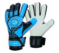 K-LO Goalkeeper Gloves: Savage Rise Soccer Goalkeeper Gloves, Blue, Size 3 (Unisex,Youth, Kids & Adults), Protects Fingers for Protection, Strong Grip Palm