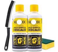 K!lrock Multi-Purpose Descaler 2 x 400ml (10 Doses) with Cleaning Brush & Scrub Sponge | Limescale Remover for Kettles, Coffee Machines, Shower Heads, Steam Irons, Taps & Household Appliances