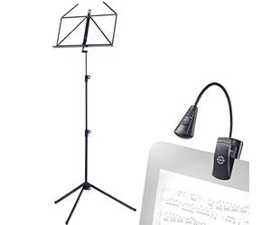 K&M 100/1 Music Stand with LED Light Black