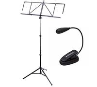 K&M 10062 Robby Plus Music Stand with Extendable Music Stand + Keepdrum Music Stand Light