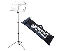 K&M 10065 Music Stand Nickel + Keepdrum Bag