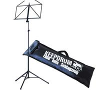 K & M 10065 Sheet Music Stand in Black with Keepdrum Bag