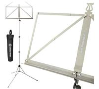 K&M 101 Music Stand Nickel-Coloured Including Bag with Personalised Engraving