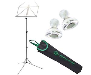 K&M 101 Music Stand with Bag + Keepdrum Music Stand Magnets Pack of 2