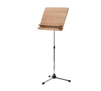 Konig and Meyer 11831-000-02 Chrome Base/Double Lip Walnut Desk Orchestral Music Stand