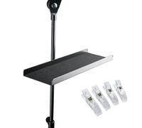 K&M 12218 Tray for Instruments Sheet Music and Accessories with Keepdrum Sheet Music Clips Set of 4