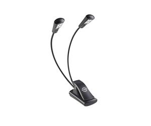 K&M 12246 Dual Music Stand Flexlight Quad LED