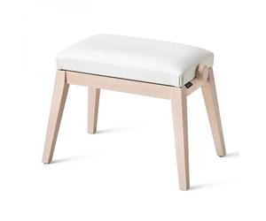 K&M 13941 Piano Bench White Ash and White Vinyl