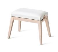 K&M 13941 Piano Bench White Ash and White Vinyl - Nearly New