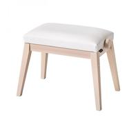 K&M 13946 Piano Bench White Ash and White Velvet