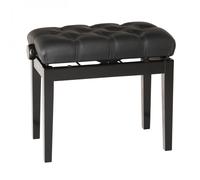 K&M 13980 Piano Bench Quilted Imitation Leather Gloss Black