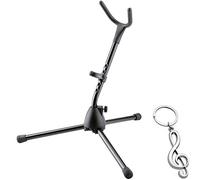 K&M 14300 Saxophone Stand Alto Tenor Tripod Mount + Keepdrum Music Clef Pendant