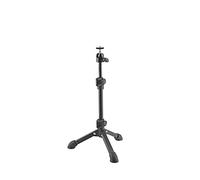 K&M 19782 Camera Table Tripod Black Steel with Tripod, 360° Rotation, 90° Tilt, Flexible and Stable