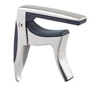 K&M 30910 Capo Matte Chrome-Plated for Classical Guitars with Straight Fingerboard - Easy One-Handed Operation