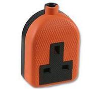 K M Electronics® 1 Gang Way Single Electrical Trailing 13A 13 AMP Socket Orange
