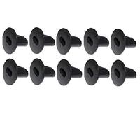 K M Electronics® 10 X Double Twin Grommets TV Coax Cable Tidy Wall Bushes Entry EXIT Black