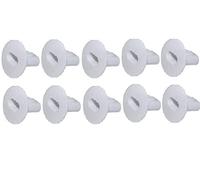 K M Electronics® 10 X Double Twin Grommets TV Coax Cable Tidy Wall Bushes Entry EXIT White