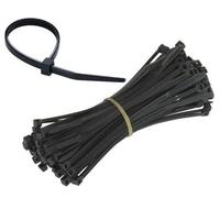 K M Electronics® 100 X Black Nylon Plastic Cable Ties TIE Wraps 200MM X 4.8MM