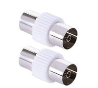 K M Electronics® 2 X TV Aerial Female to Female Coax COAXIAL Coupler Joiner Connector Adaptor