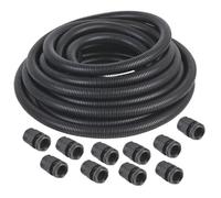 K M Electronics 20MM Flexible Conduit with Push-ON Gland CONNECTORS & LOCKNUTS Length 10M